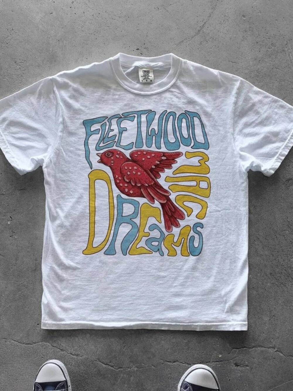 White T-Shirt Comfort Colors Retro 70s Rock Music Graphic Tee, Dream T Shirt